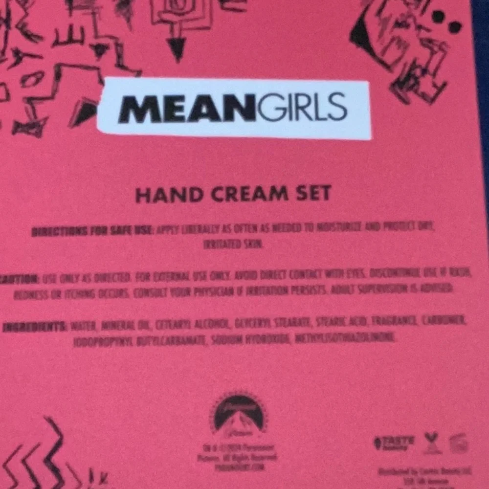 Mean Girls Burn Book 6 Hand Cream Set New In Box Gift Set Fan Favorite